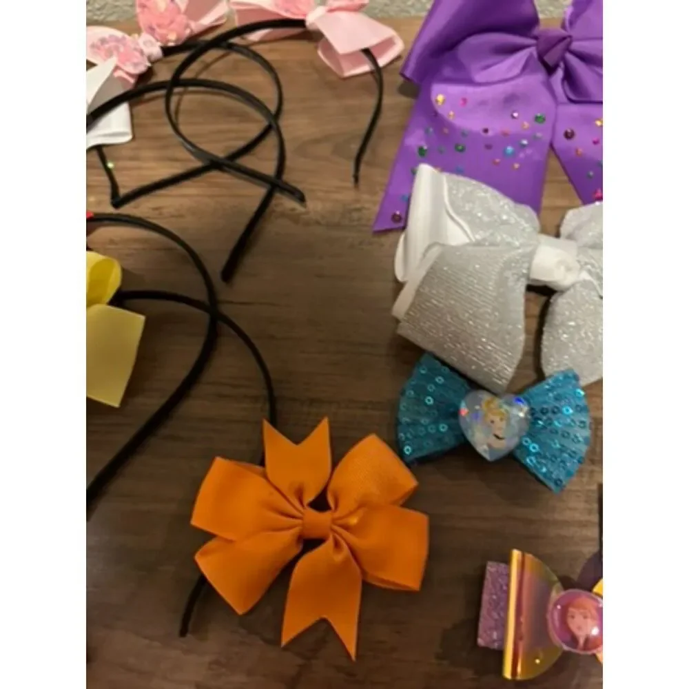 Bundle of Toddler Girl Hair Accessories (Bows/Headbands)